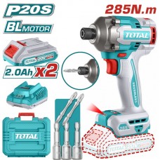 Total Παλμικό Κατσαβίδι Μπαταρίας Brushless 20V 2x2Ah TIRLI2028E Total Παλμικό Κατσαβίδι Μπαταρίας Brushless 20V 2x2Ah TIRLI2028E